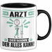 Arzt Tasse Geschenk für Arzt Der Mann Der Alles Kann Geschenkidee zum Geburtstag Schwarz Trendation
