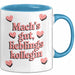 Büroarbeit Kollege Tasse Geschenk Lustige Geschenkidee Spruch Mach'S Gut Lieblings Kollegin Blau Trendation