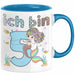 5. Geburtstag Mädchen Geschenk Meerjungfrau Geschenk Tasse für Mädchen Nymphe Nixe Becher Grafik Blau Trendation
