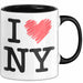 New York City USA Tasse Geschenk Lustige Geschenkidee Spruch Ich Liebe New York Schwarz Trendation