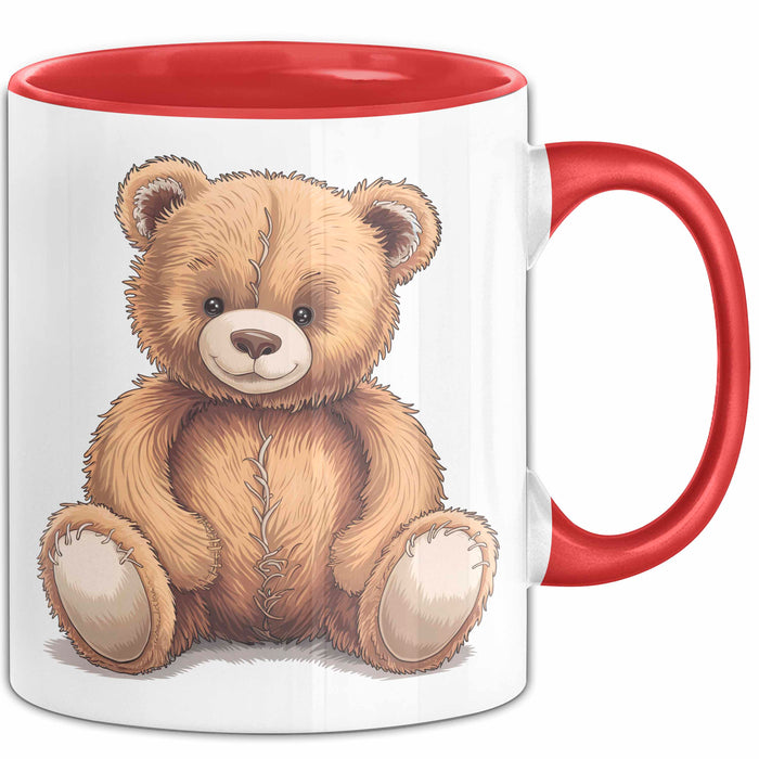 Teddybär Tierliebhaber Tasse Geschenk Lustige Geschenkidee Spruch Rot Trendation