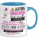 Gleitschirmfliegerin Tasse Geschenk Lustiger Spruch Bitte Erheben Sie Sich Seine Majestät Die Gleitschirmfliegerin Betritt Den Raum Blau Trendation