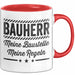 Bauarbeiter Tasse Geschenk Lustige Geschenkidee Spruch Bauherr Meine Baustelle Meine Regeln Rot Trendation