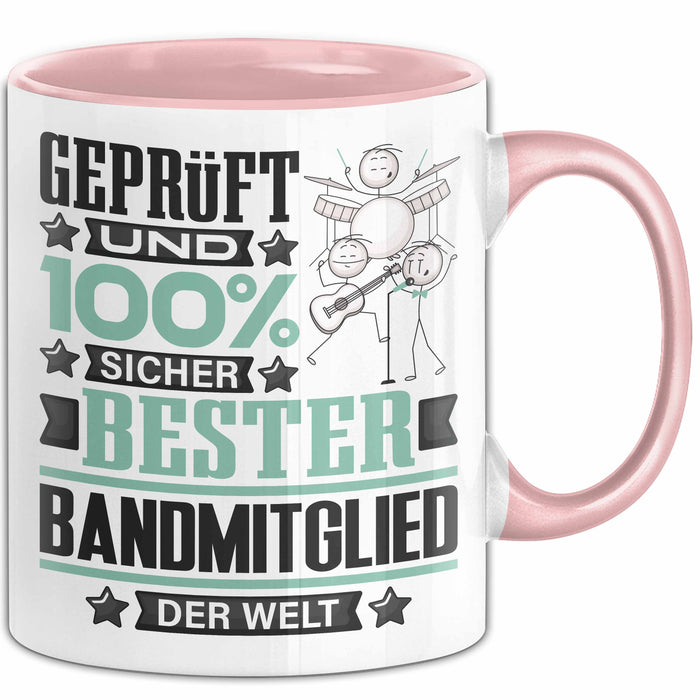 Bandmitglied Geschenk Lustiger Spruch für Bandmitglied Geschenkidee Bester Bandmitglied Der Welt Rosa Trendation