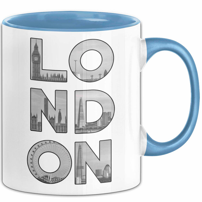 England London Tasse Geschenk Lustige Geschenkidee Spruch Blau Trendation