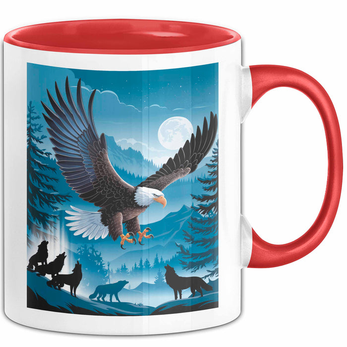 Adler Vogel Tasse Geschenk Lustige Geschenkidee Spruch Rot Trendation