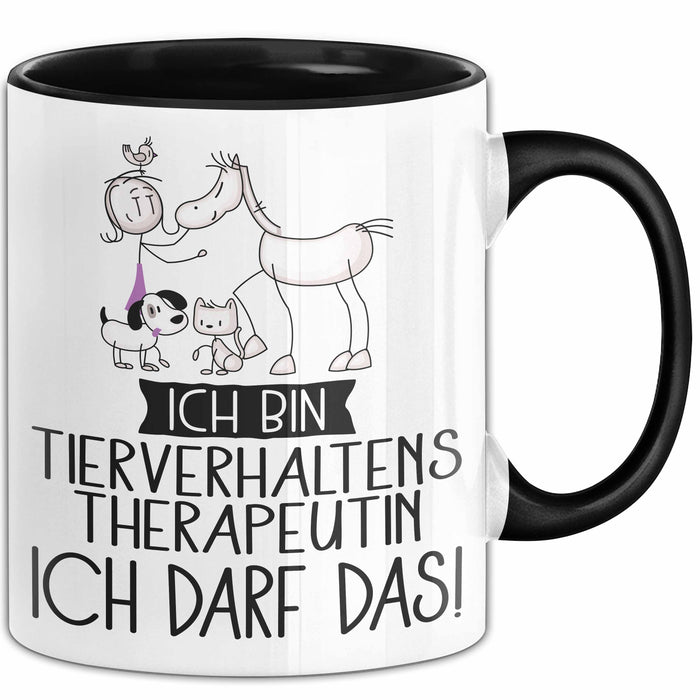 Geschenk für Tierverhaltenstherapeutin Tasse Lustige Geschenkidee Geburtstag Ich Bin Tierverhaltenstherapeutin Ich Darf Das Trendation