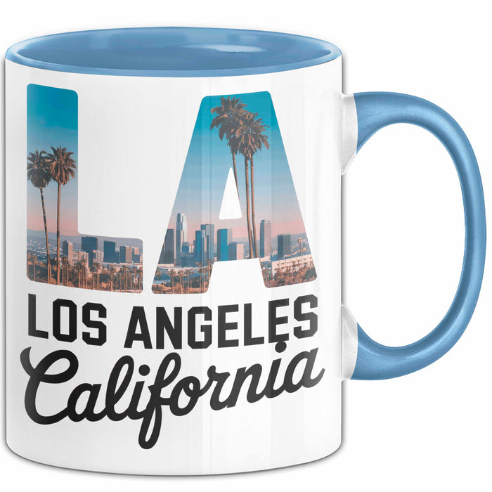 Los Angeles LA Kalifornien USA Tasse Geschenk Lustige Geschenkidee Spruch Blau Trendation