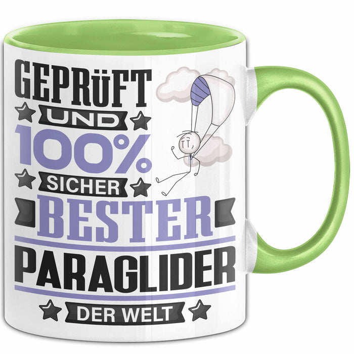 Paraglider Geschenk Lustiger Spruch für Paraglider Geschenkidee Bester Paraglider Der Welt Grün Trendation