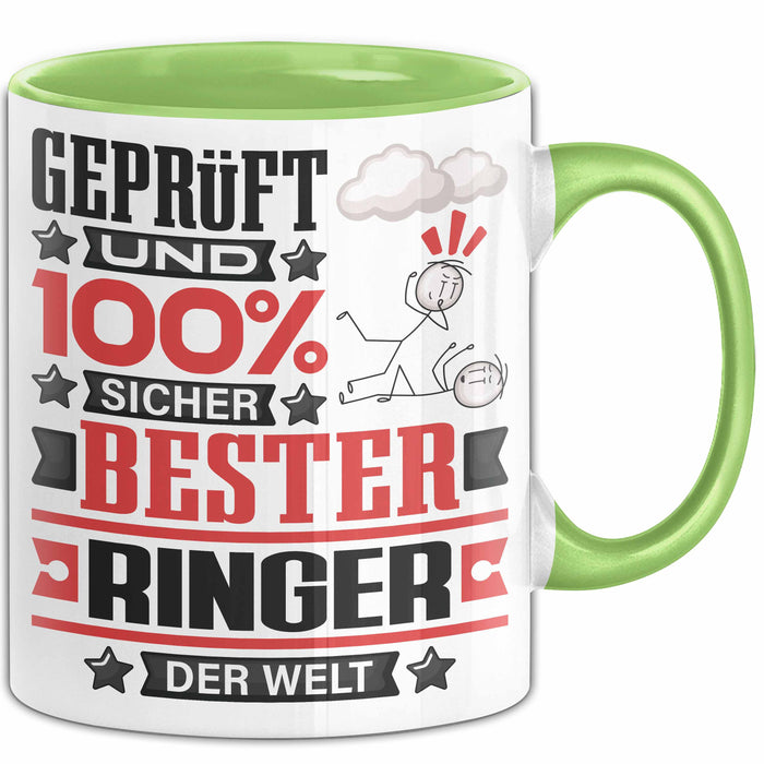 Ringer Geschenk Lustiger Spruch für Ringer Geschenkidee Bester Ringer Der Welt Grün Trendation