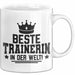 Trainerin Tasse Geschenk Beste Trainerin In Der Welt Fussball Handball Hockey Trainerin Weiß Trendation