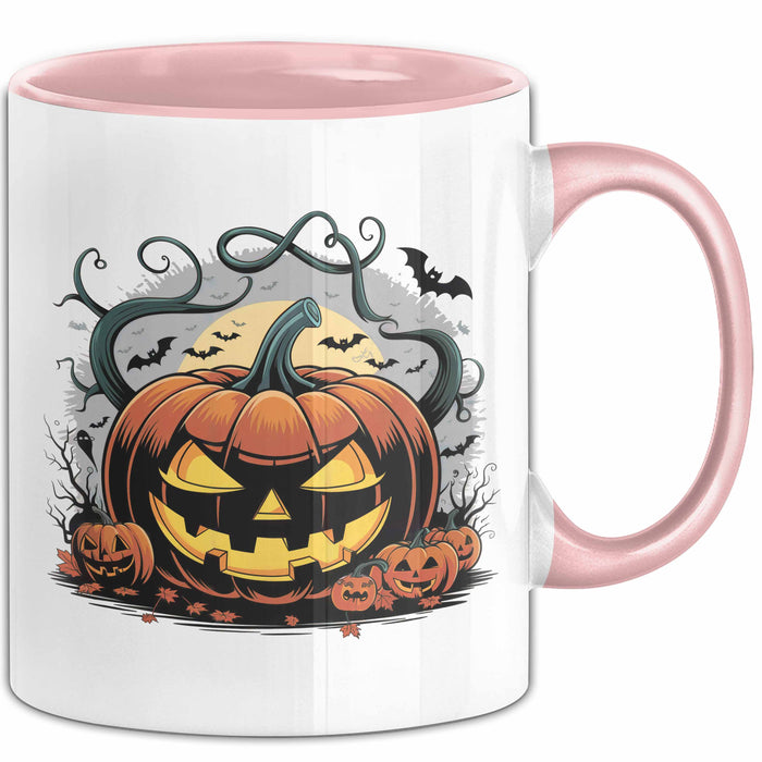Halloween Tasse Geschenkidee für Grusel Saison Fans Rosa Trendation