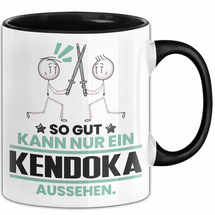 Kendoka Geschenk Tasse So Gut Kann Nur Ein Kendoka Aussehen Geschenkidee Kaffee-Becher Schwarz Trendation