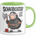 Schaf Tier Sarkasmus Tasse Becher Geschenk Lustige Geschenkidee Spruch Schafrichter Ich Mah Alles Nieder Grün Trendation