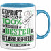 Gitarrenspieler Geschenk Lustiger Spruch für Gitarrenspieler Geschenkidee Bester Gitarrenspieler Der Welt Blau Trendation