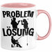 Angler Tasse Geschenk für Fischer Angler Männer Geschenkidee Problem und Lösung Angeln Rosa Trendation