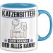 Katzensitter Tasse Geschenk für Katzensitter Der Mann Der Alles Kann Geschenkidee zum Geburtstag Blau Trendation