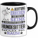 Hundesitter Geschenk Tasse Lustiger Spruch Erheben Sie Sich Der Hundesitter Betritt den Raum Schwarz Trendation