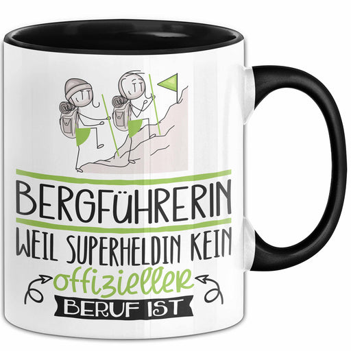 Bergführerin Geschenk Tasse Lustiger Spruch Bergführerin Weil Superheldin Kein Offizieller Beruf Ist Geschenkidee Trendation