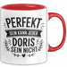 Doris Tasse Geschenk Perfekt Sein Kann Jeder Geschenkidee Geburtstag Rot Trendation