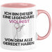 Violinist Geschenk Tasse Lustige Geschenkidee Geburtstag für Violinist Ich Bin Dieser Legendäre Violinist Von Dem Alle Geredet Haben Kaffee-Becher Rosa Trendation