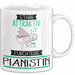 Pianistin Tasse Geschenk Becher Stark Attraktiv Furchtlos Pianistin Lustige Geschenkidee Weiß Trendation