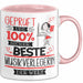 Beste Musikverlegerin Der Welt Tasse Geschenk für Eine Musikverlegerin Geprüft Und Sicher Geschenkidee Geburtstag Weihnachten Rosa Trendation