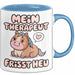 Pferde Tierliebhaber Tasse Geschenk Lustige Geschenkidee Spruch Mein Therapeut Frisst Heu Blau Trendation