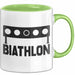 Biathlon Tasse Geschenk Wintersport Geschenke Biathlon Langläufer Grün Trendation