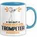 Trompeter Geschenk Tasse So Gut Kann Nur Ein Trompeter Aussehen Geschenkidee Kaffee-Becher Blau Trendation