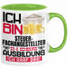 Steuerfachangestellter Ausbildung Tasse Geschenk Ich Bin Steuerfachangestellter In Der Ausbildung Ich Darf Das Geschenkidee Spruch Grün Trendation