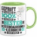 Kiteboarding-Lehrer Geschenk Lustiger Spruch für Kiteboarding-Lehrer Geschenkidee Bester Kiteboarding-Lehrer Der Welt Grün Trendation