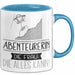 Abenteurerin Geschenk Tasse Becher Die Frau Die Allen Kann Geschenkidee für eine Abenteurerin Lustig Blau Trendation