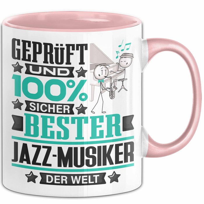 Jazz-Musiker Geschenk Lustiger Spruch für Jazz-Musiker Geschenkidee Bester Jazz-Musiker Der Welt Rosa Trendation