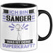 Sänger Tasse Geschenk für Sänger Geburtstag Lustiger Spruch Kaffee-Becher Was Ist Deine Superkraft Schwarz Trendation