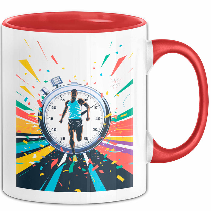 Läufer Tasse Geschenk Lustige Geschenkidee Spruch Für Ziel Linien Jäger Rot Trendation