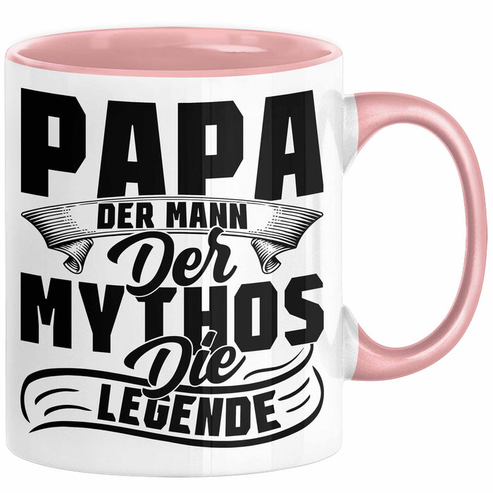 Papa Der Mann Der Mythos Die Legende Tasse Vatertag Spruch Bester Papa Geschenkidee Vater Rosa Trendation