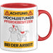 Pferdebesitzer Tasse Geschenk Lustiger Spruch Geschenkidee für Pferdebesitzer Achtung Hochleistungs Pferdebesitzer Bei Der Arbeit Rot Trendation