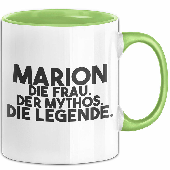 Marion Tasse Marion – Die Frau. Der Mythos. Die Legende. Geschenk Grün Trendation