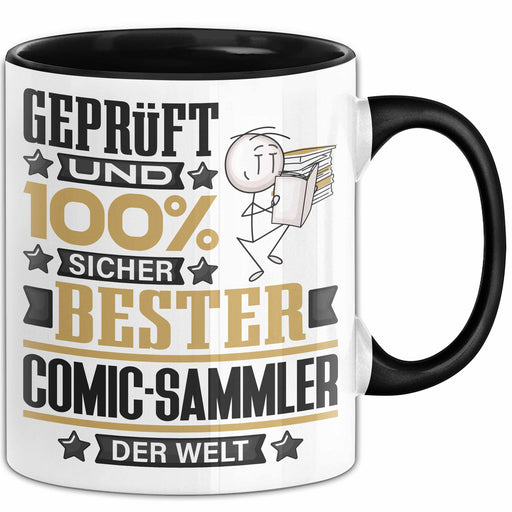 Comic-Sammler Geschenk Lustiger Spruch für Comic-Sammler Geschenkidee Bester Comic-Sammler Der Welt Schwarz Trendation