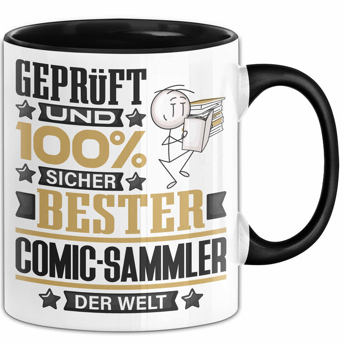 Comic-Sammler Geschenk Lustiger Spruch für Comic-Sammler Geschenkidee Bester Comic-Sammler Der Welt Schwarz Trendation