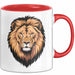 Löwe Sternzeichen Löwe Tasse Geschenk Lustige Geschenkidee Spruch Rot Trendation