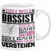 Bassist Geschenk Kaffee-Tasse Geschenkidee für Bassist Ich Bin Bassist Ich Kann Es Dir Erklären Jedoch Nicht Für Dich Verstehen Spruch Lustig Weiß Trendation