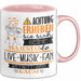 Live-Musik-Fan Tasse Geschenk Lustiger Spruch Bitte Erheben Sie Sich Seine Majestät Die Live-Musik-Fan Betritt Den Raum Rosa Trendation