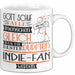 Indie-Fan Geschenk Becher Tasse Gott Schuf Alle Menschen Gleich Nur Die Besten Durfeten Indie-Fan Werden Geschenkidee Lustig Weiß Trendation