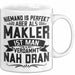 Makler Tasse Geschenk Niemand Ist Perfekt Immobilien Makler Geschenkidee Weiß Trendation