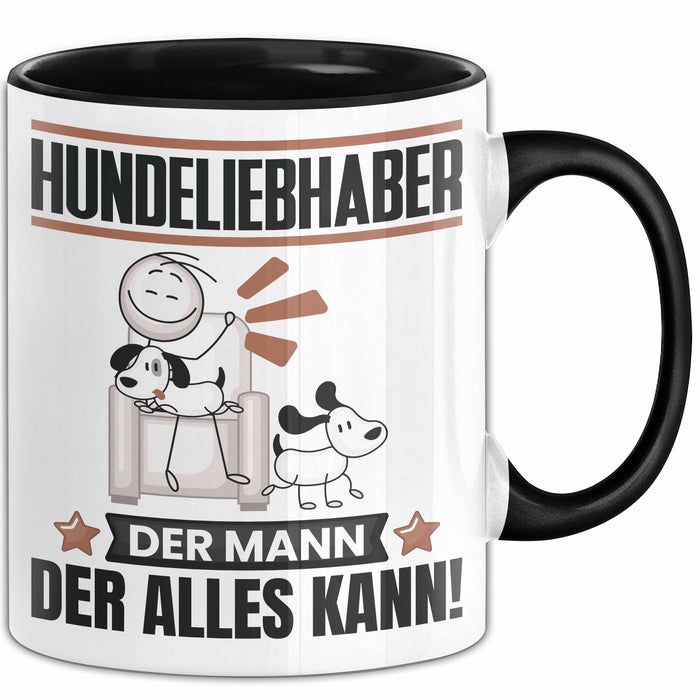 Hundeliebhaber Tasse Geschenk für Hundeliebhaber Der Mann Der Alles Kann Geschenkidee zum Geburtstag Schwarz Trendation
