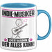 Indie-Musiker Tasse Geschenk für Indie-Musiker Der Mann Der Alles Kann Geschenkidee zum Geburtstag Blau Trendation