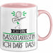 Geschenk für Bassgitarristin Tasse Lustige Geschenkidee Geburtstag Ich Bin Bassgitarristin Ich Darf Das Rosa Trendation