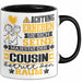 Cousin Geschenk Tasse Lustiger Spruch Erheben Sie Sich Der Cousin Betritt den Raum Schwarz Trendation